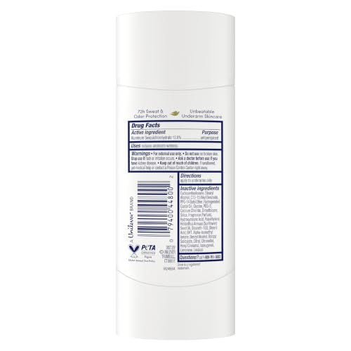 Dove Advanced Care Rose Petals Antiperspirant Deodorant Stick Pack of 4 - 2.6 oz