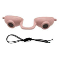 Super Sunnies EVO Flex UV Eye Protection FDA Compliant Eyeshields, Tanning Bed Goggles, Red Light Theraphy Glasses with Strap 1 Pack - Peach