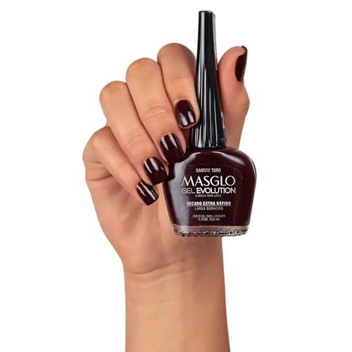 MASGLO Gel Evolution ? Set of 3 Nail Polishes No UV/LED Lamp Needed, Fast-Drying, 12-Day Wear, 14-Free Formula, High-Gloss Finish, vegan (0.5 oz Each)