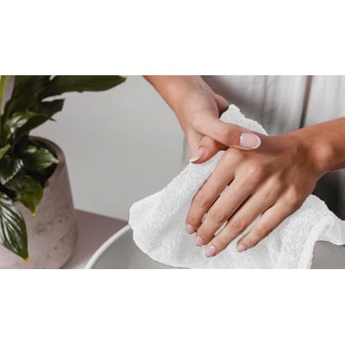 Avalon Towels Cotton Washcloths ? (Pack of 36) Size 12x12 Inches, 100% Ring Spun Cotton, Absorbent, Soft Face Towels, Gym Towels, Hotel and Spa Quality, Reusable Fingertip Towels (White)