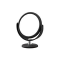 Danielle Creations 6.75-Inch Portable Two-Sided Vanity Round Vanity Makeup Mirror, No-Slip Soft Touch with 360 Rotation, 12x Magnification, Midnight Matte Black