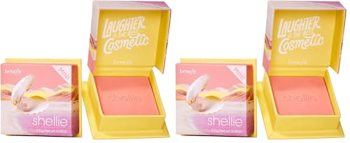 Benefit Wanderful World Silky-Soft Powder Blush Shellie 0.08 oz Pack of 2