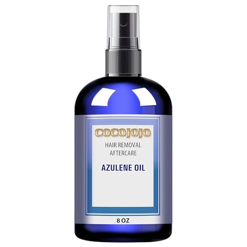 cocojojo Azulene Oil After Waxing Sugaring Soothing Hair Retardant 8 Oz Decreasing Hair Thickness After Hair Removal Natural Delaying Hair Regrowth
