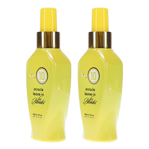 Blonde Leave-In Hair Conditioner 4 oz Pack of 2 - Neutralizes Brassiness & Adds Shine