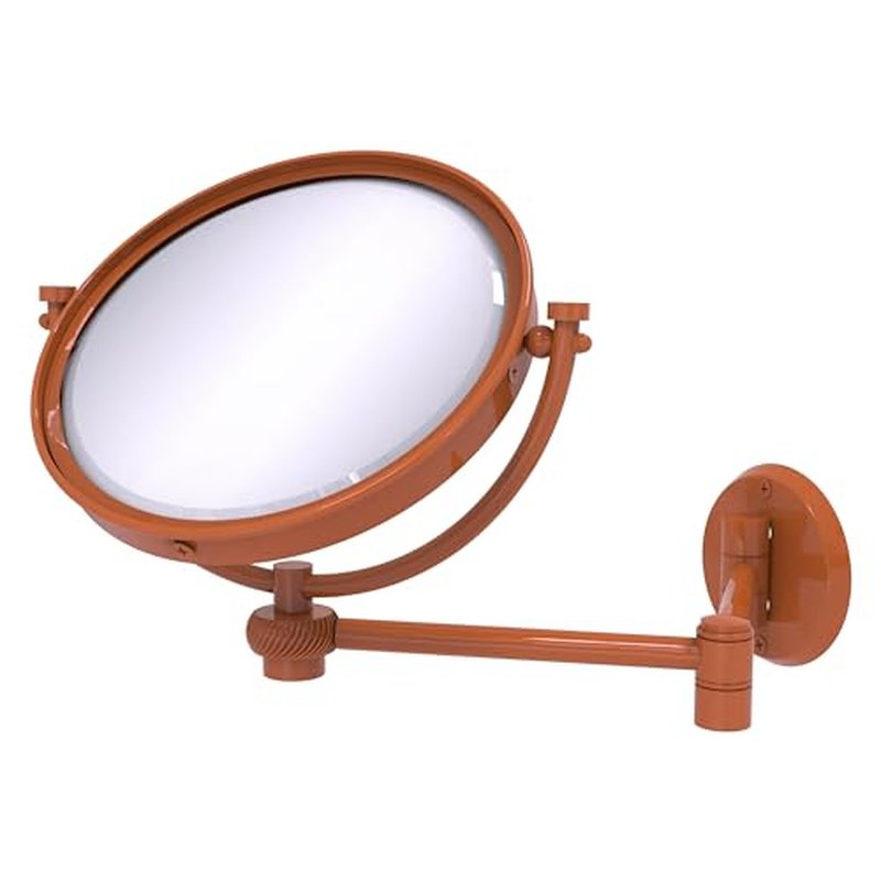 Allied Brass WM-5D/3X-SHB 8 Inch Wall Mounted Make-Up Mirror 3X Magnification, Shaded Beige