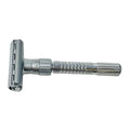 G.B.S Adjustable Double Edge Butterfly Razor Stainless Steel Knurled Handle Ergonomic Non Slip Grip