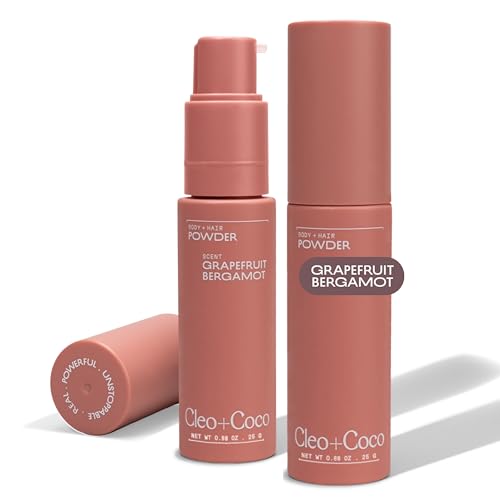 Cleo+Coco 88oz Natural Dry Shampoo & Body Deodorant Powder Pack of 2 - Grapefruit Bergamot