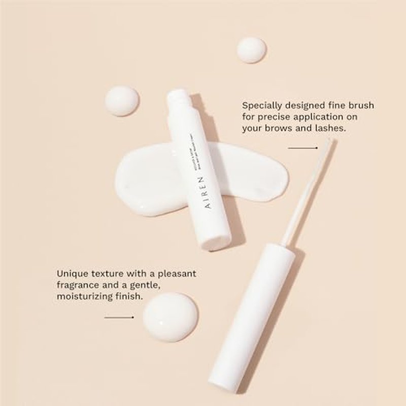 Airen Mi Piace Brow & Lash Nourish Cream for Fuller, Healthier Brows & Lashes - Promote Growth & Thickness - Made in Spain with Natural Ingredients & Proteins - (0.10 fl oz / 3 ml)