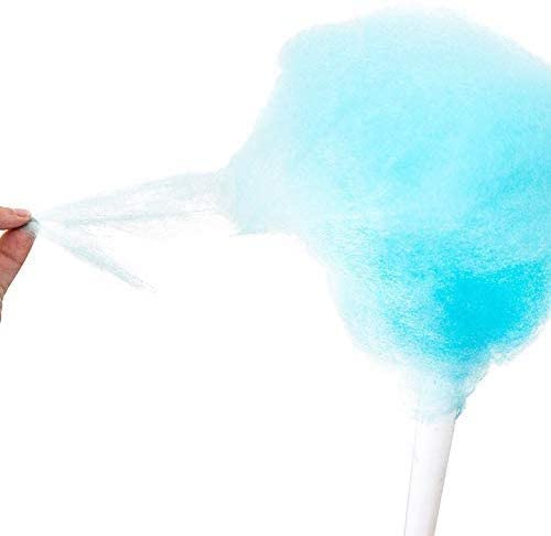 Eco Craft Stix Floss Sugar 2 Pack with 12 Cotton Candy Spoons - Blue Raspberry & Pink Vanilla