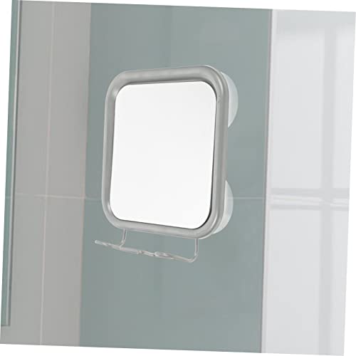 Yardwe Suction Cup Makeup Mirror with Hook 6.7 Inch Fogless Shower Mirror for Bathroom Vanity Personal Grooming Easy Mount Removable