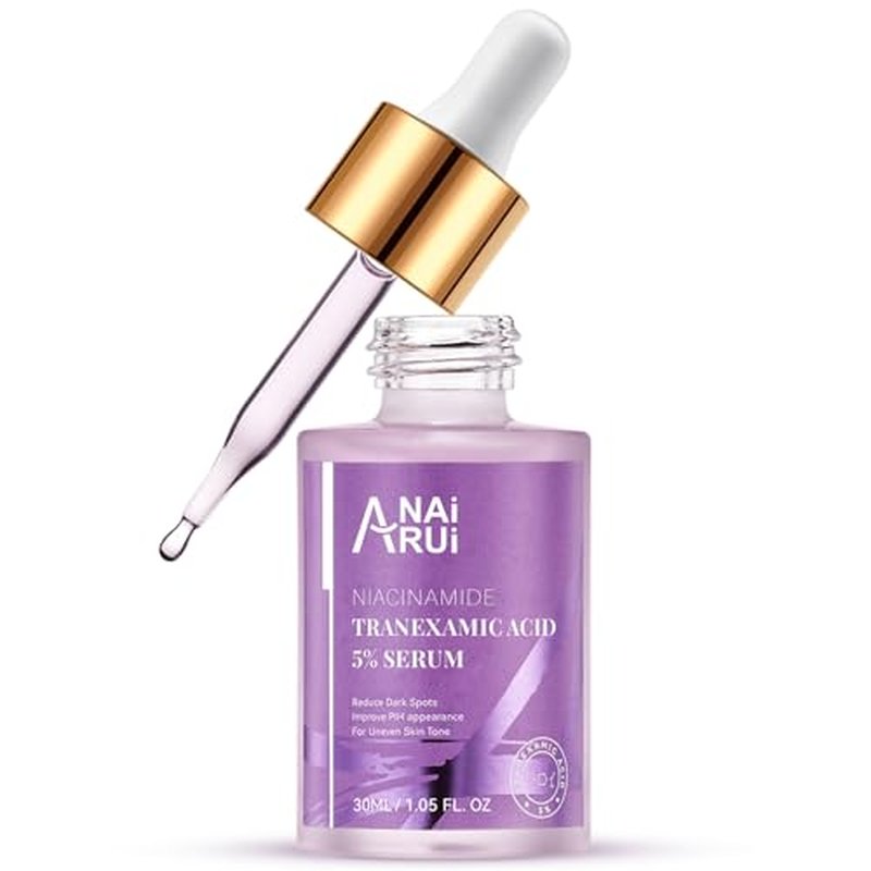 ANAI RUI 5% Tranexamic Acid Serum With Niacinamide, Kojic Acid, Arbutin, Dark Spot Care, PIH, for Uneven Skin Tone 1FL.Oz