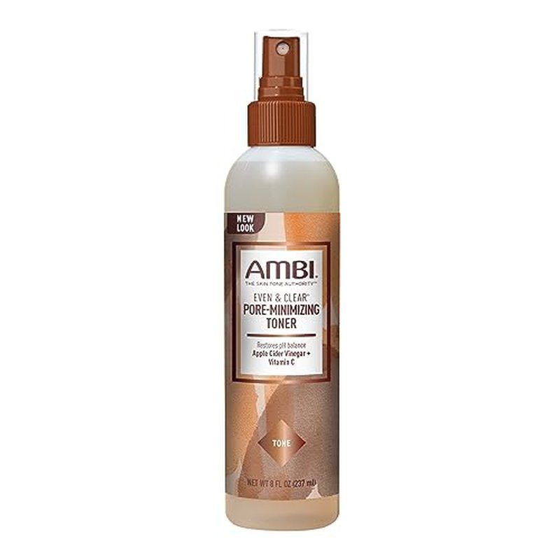 Ambi Even & Clear Vitamin C Serum, Toner & Glow Set - 1oz Serum, 8oz Toner