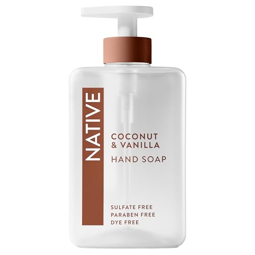 Native Coconut & Vanilla Liquid Hand Soap - Non-Drying, Vegan, 13 Fl Oz Pack of 6