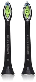 Genuine Philips Sonicare DiamondClean Replacement Brush Heads - Black, 2 Pack HX6062/94