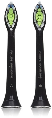 Genuine Philips Sonicare DiamondClean Replacement Brush Heads - Black, 2 Pack HX6062/94