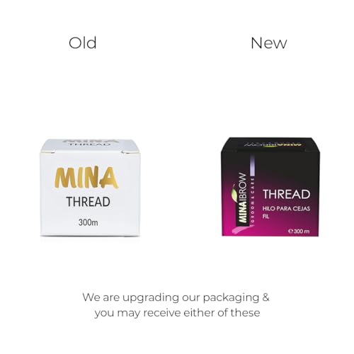 MINA iBROW Thread 1 Spool X 300m | Eyebrow Organic Cotton Thread |Tool for Upper Lip Chin Forehead Ibrow Hair Removal | for Perfect Eyebrow Sculpting | Pack of 6
