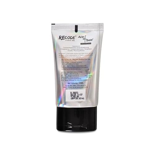 Recode Makeup Ace of Base Primer for Oily & Dry Skin, Lightweight & Silky Smooth, Face Primer for Women & Girls, All Skin Types, 30ml
