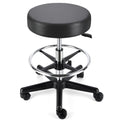 JMU Rolling Stool Heavy Duty 400lb with Footrest,PVC Leather Large Seat,Swivel Rolling Adjustable Height for Salon Spa Work Office Clinic Dentist Dentists Healthcare, Black