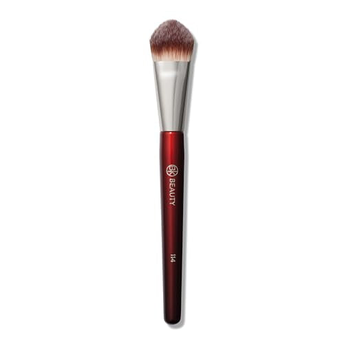 BK BEAUTY 114 DUAL-SIDED CONCEALER BRUSH ? Precision Concealer & Powder Makeup Brush for Under-Eyes, Blemishes, and Touch-Ups, Soft Vegan Bristles