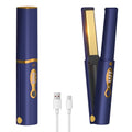 Portable Cordless Hair Straightener & Curler 2-in-1 Mini Flat Iron for Travel