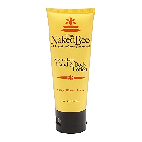 The Naked Bee Organic Blossom Honey Lip Balms, 3 Pack + Orange & Honey Blossom Hand and Body Lotion for Women, 2.25 Ounce