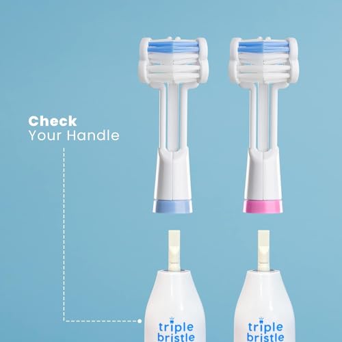 Triple Bristle Sonic Toothbrush with 3-Sided Replacement Heads - Blue Bundle