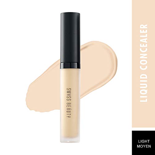 SWISS BEAUTY Professional Liqiud Concealer, Face MakeUp, Light-Moyen, 5.6g, Multi