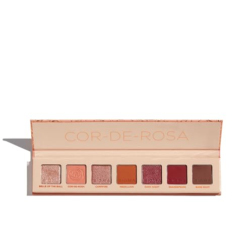 Mini Eyeshadow Palette with 7 Warm Shades - Cor-de-Rosa Collection