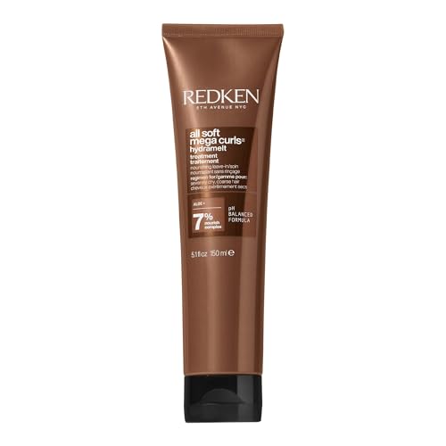 Redken All Soft Mega Curls Hydramelt Leave-In Treatment 5.1 Fl Oz - Moisturizing Curl & Coily Hair Lotion