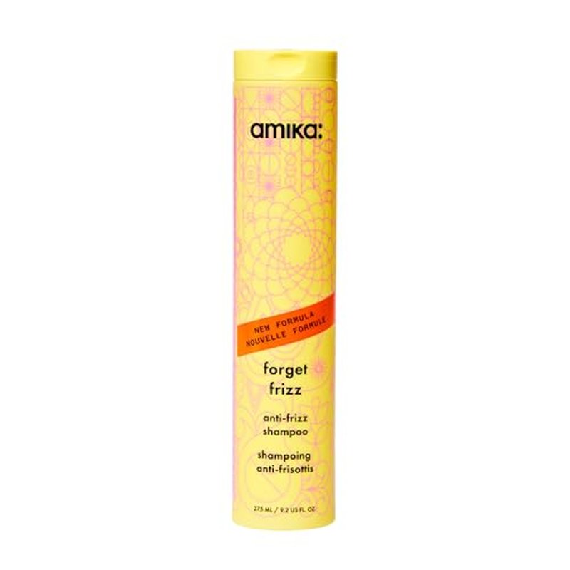 amika forget frizz anti-frizz shampoo | smoothing, humidity protection, up to 72 hour frizz control + lightweight hydration, for medium to thick coarse hair types 2a-4c