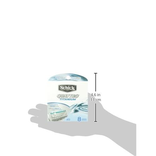 Schick Quattro Titanium Razor Blade Refills for Men - 8 Count