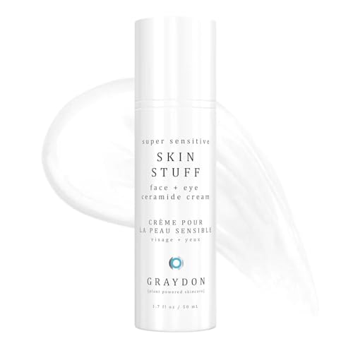 Graydon Skin Stuff Face & Eye Ceramide Moisturizing Cream | Intense Hydration, Soothes, Replenishes Moisture, Promotes Elasticity Facial Moisturizer for Acne-Prone Skin with Rosehip Oil, Maple 1.7oz