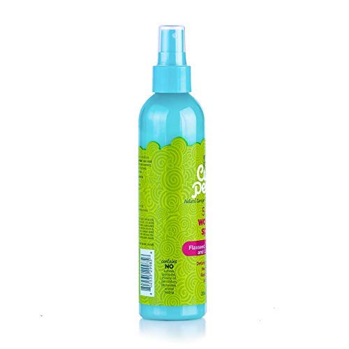 Just For Me Curl Peace 5-In-1 Wonder Spray - Detangles, Nourishes, Heat-Protects, Reduces Frizz, Adds Shine, Contains Flaxseed, Avocado Oil, Castor Oil, No Animal Testing, 8 oz