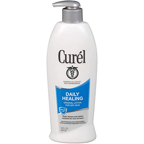 Curel Daily Healing Moisture Body Lotion - Original Formula, 13 Fl Oz, Pack of 2 - Hydrating Skin Moisturizer for Dry Skin