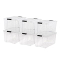 IRIS USA 6-Pack 72-Quart Clear Storage Bins with Lids – Stackable Plastic