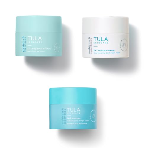 TULA 24-7 Travel Moisturizer Set - Original, Intense & Weightless, 0.52oz, 3-Pack - Classic Variation
