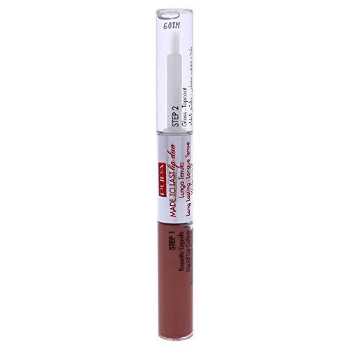 PUPA Milano Made To Last Lip Duo - Smudge-Proof Lip Color And Gloss - Highly Pigmented Shades - One Swipe Color Payoff - Gives Unrivaled Glassy Effect - Long Lasting - 012 Natural Nude - 0.13 Oz