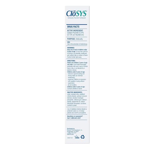 CloSYS SLS Free Fluoride Toothpaste 7oz Pack of 3 Gentle Mint for Sensitive Teeth