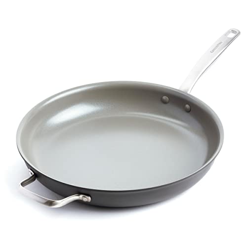 13-Inch Ceramic Nonstick Frying Pan with Helper Handle - GreenPan Chatham