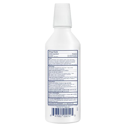 Hydrogen Peroxide Mouthwash for Oral Sores 16 oz 2 Pack - Gentle, Alcohol-Free
