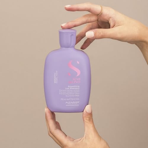 Alfaparf Milano Semi di Lino Smooth Sulfate-Free Shampoo 8.45 Fl Oz - Anti-Frizz & Color Protect