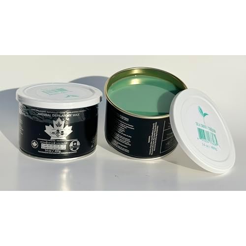 Natural Tea Tree Soft Wax For Sensitive Skin in 14 oz. - 2 cans