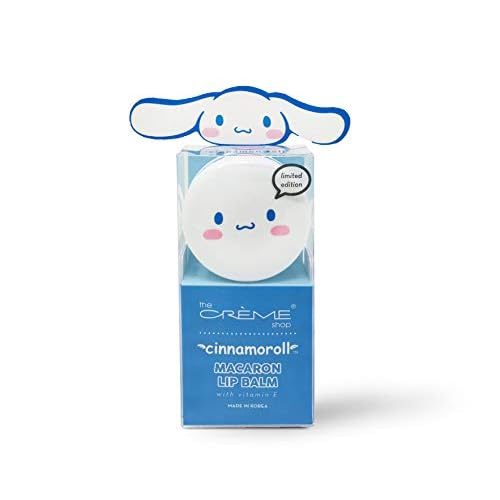 The Cr?me Shop x Cinnamorol Macaron Lip Balm, Korean Lip Balm with Shea Butter and Vitamin E - Cinnamon Roll