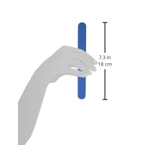 ForPro Professional Collection Blue Foam Board, 120/240 Grit, Mylar Manicure and Pedicure Nail File, 7¡± l x .75¡± w, 50 Count