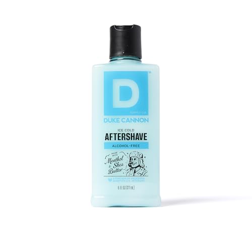Duke Cannon Ice Cold Cooling After Shave Balm for Men - Pack of 2, 6 fl oz Each, Alcohol-Free, Menthol & Shea Butter