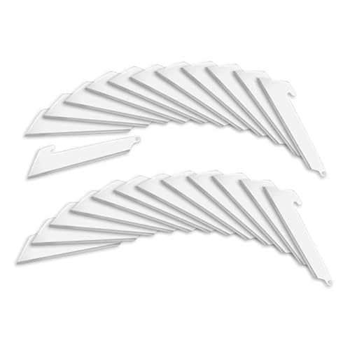 Utility Blades 24-Pack - Stainless Steel Replacement Blades for Outdoor Edge RazorSafe 3" Knives