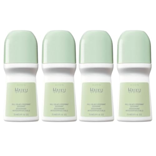 AVON Haiku Roll-On Antiperspirant Deodorant 4 Pack - Light Floral Scent