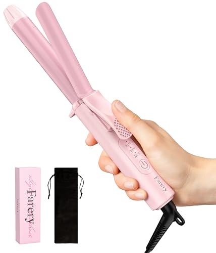 Mini Travel Curling Iron 3/4 Inch Dual Voltage Ceramic Hair Curler with Adjustable Temp