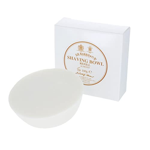D.R. Harris Almond Shaving Soap Refill - Triple-Milled, Rich Lather, 100g
