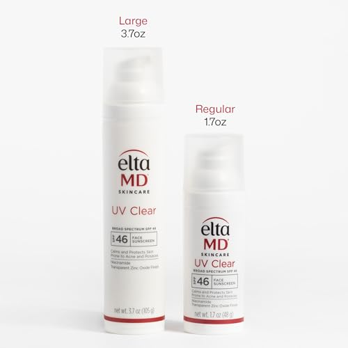 Untinted EltaMD UV Clear Face Sunscreen SPF 46 Oil-Free 3.7 oz - Broad Spectrum Protection